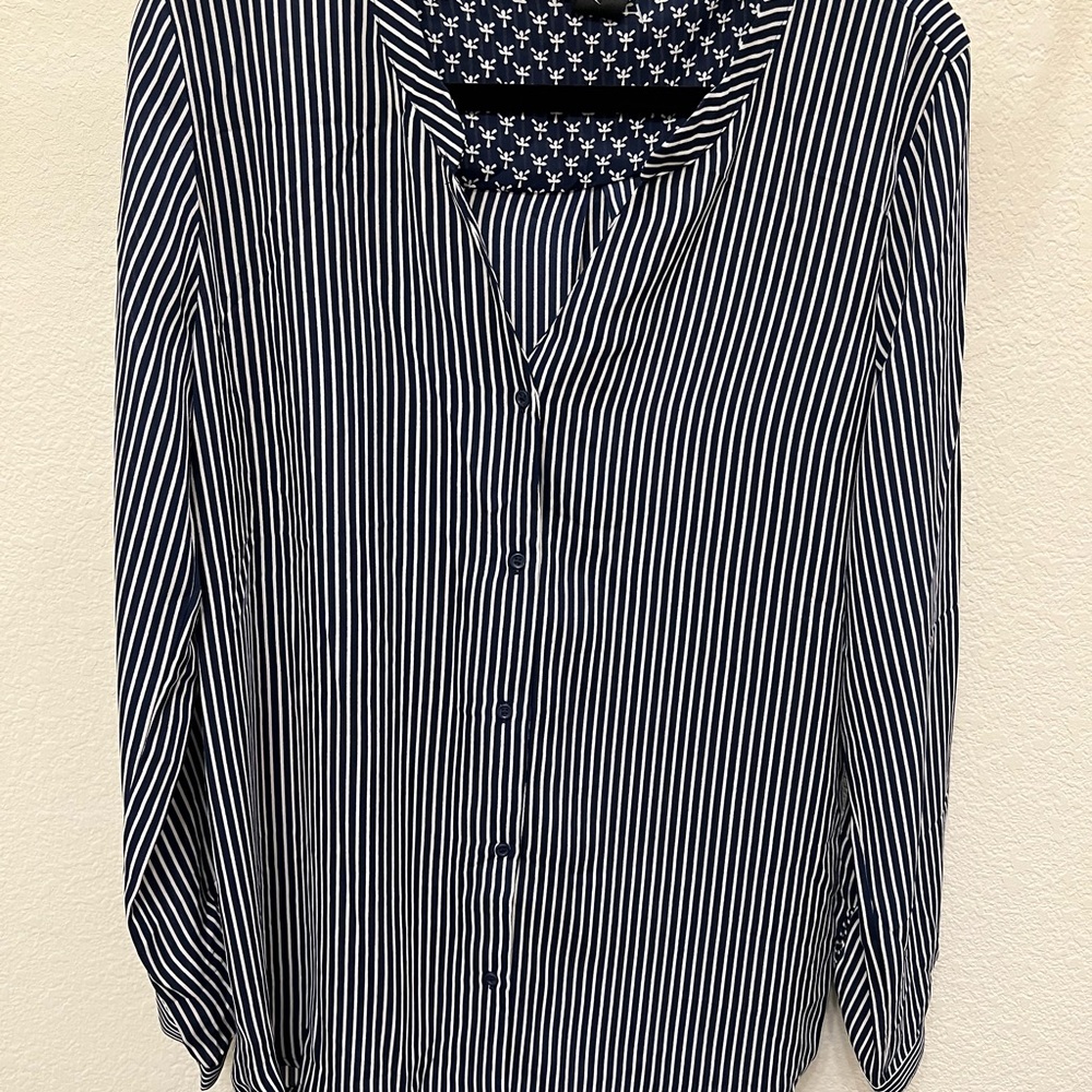 Classic Blue and White Striped Women’s Shirt